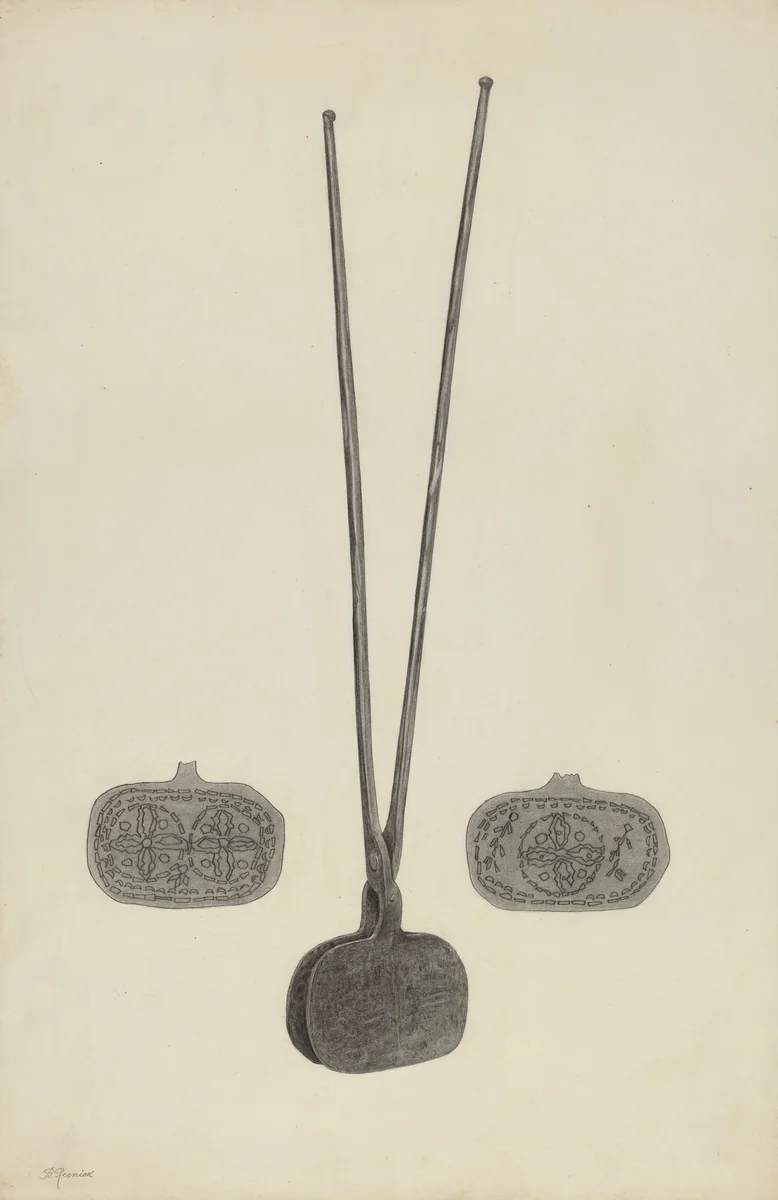 Wafer Iron by Benjamin Resnick, index of american design, 1938