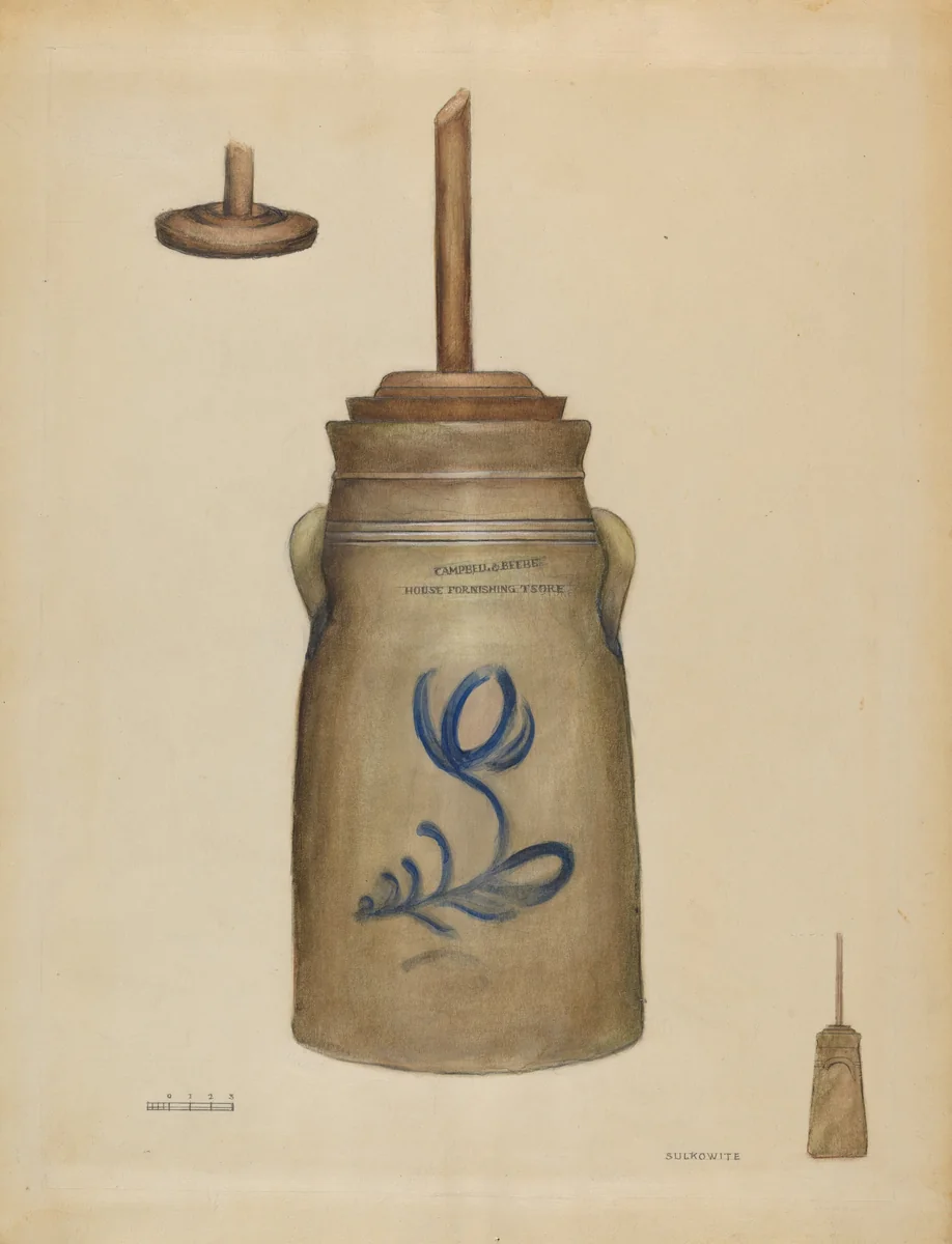 Churn by Samuel Sulkowitz, index of american design, 1936