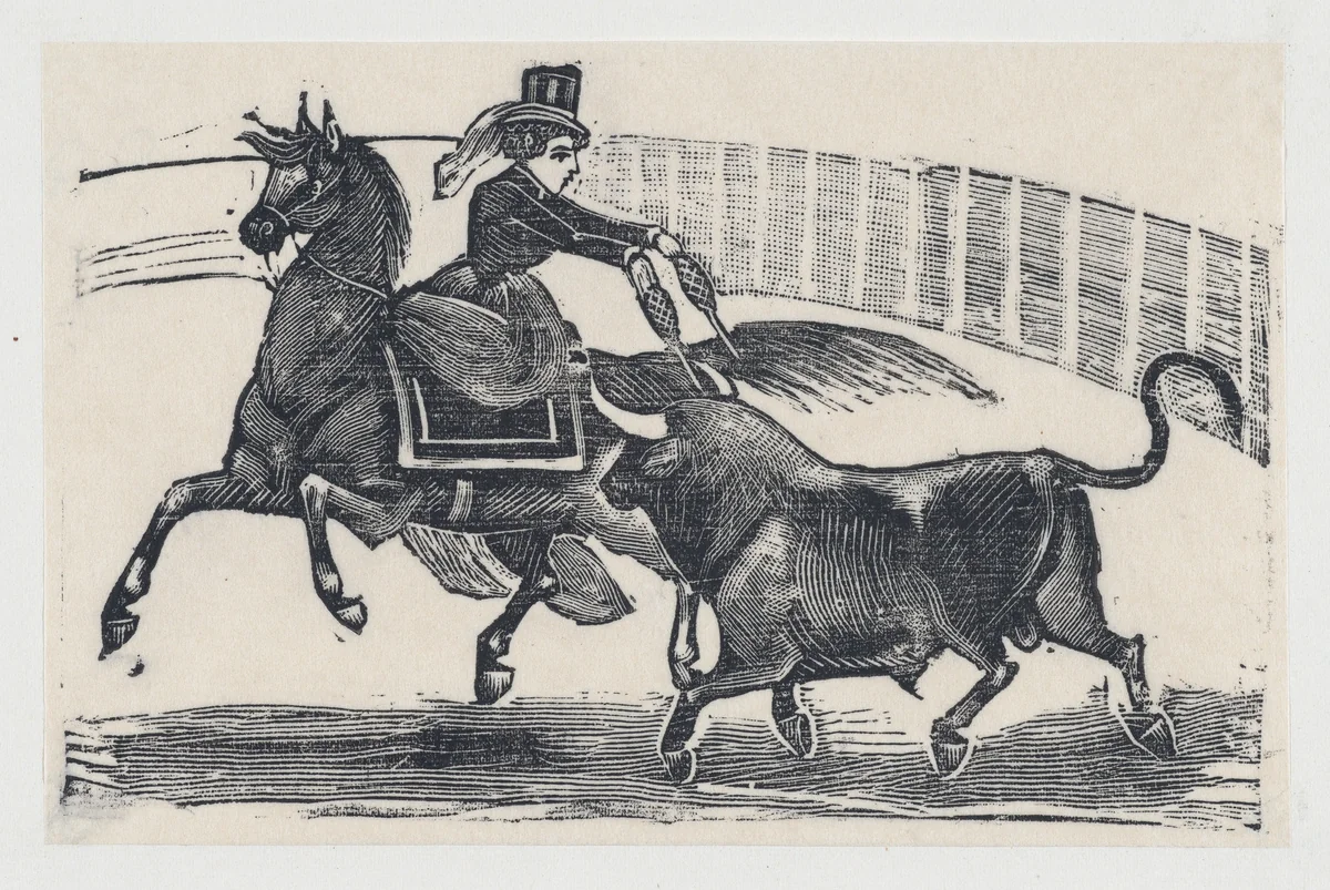 The woman bull fighter by José Guadalupe Posada, print, 1885-1895