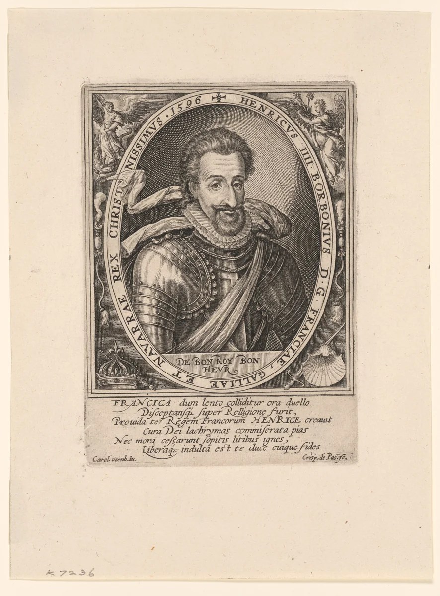 Henry IV, King of France by Crispijn van de Passe, print, 1596
