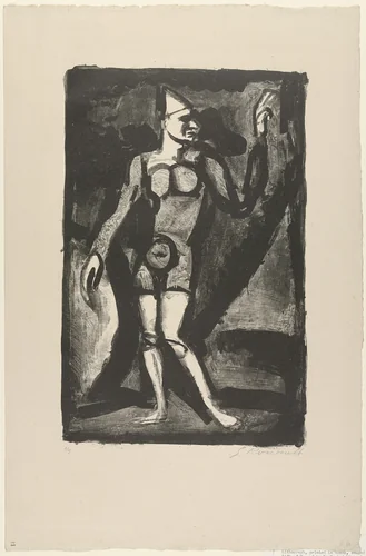 Clown (Le Pitre) by Georges Rouault, print, 1924