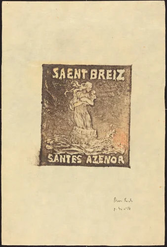 Sainte Azenor de Goelo by Pierre Roche, print, 1855-1922