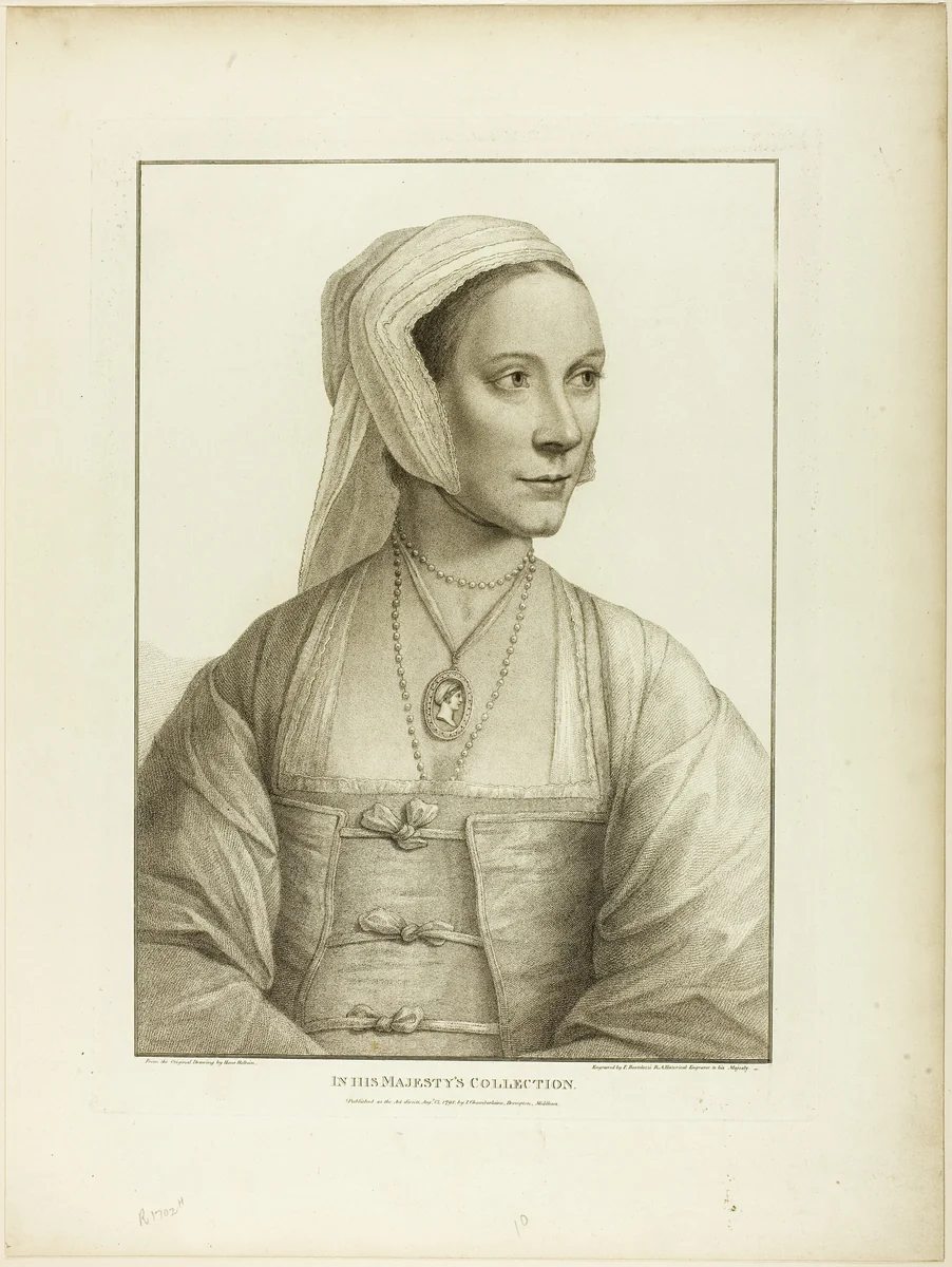 Portrait of a Woman Facing Right by Francesco Bartolozzi, print, 1798