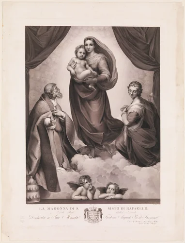 The Sistine Madonna by Johann Friedrich Wilhelm Müller, print, 1795-1816