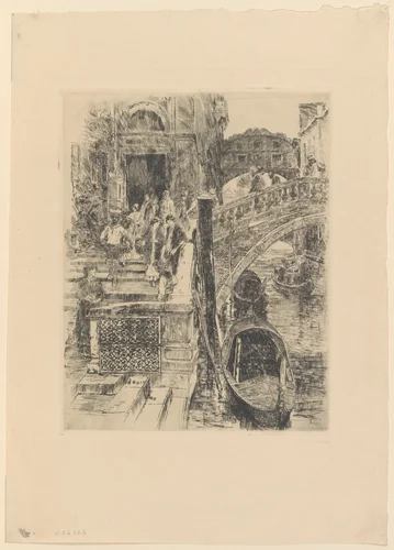 Bridge of Sighs, Venice (First Plate) by Frank Duveneck, print, 1883