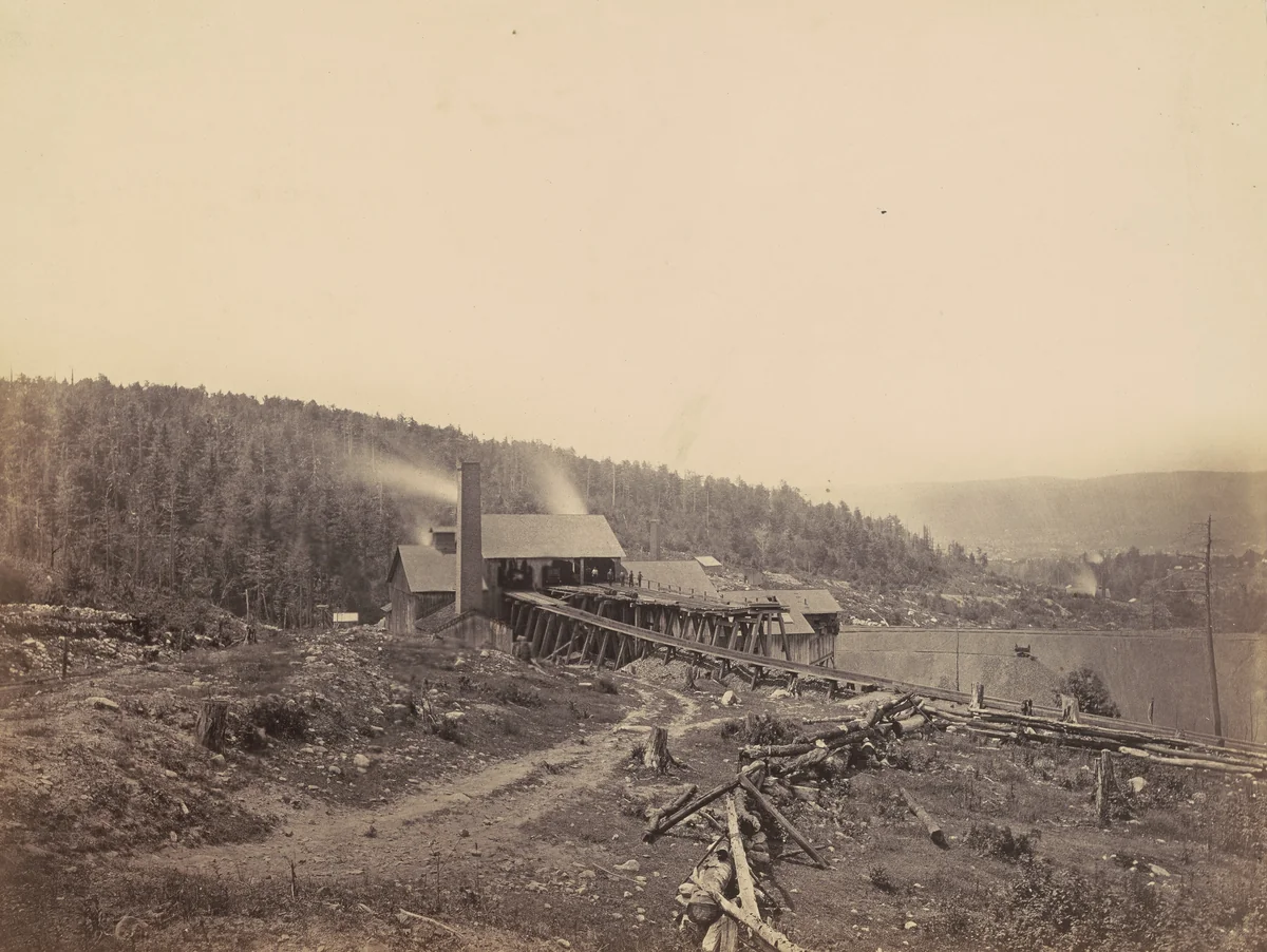 Racket Brook Breaker, Del. & Hudson Canal Co. by Thomas H. Johnson, photograph, 1858-1868