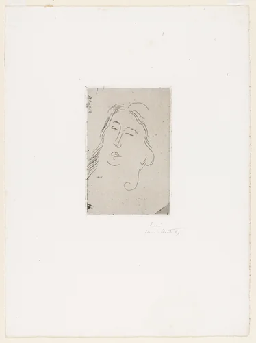 Marguerite, with closed eyes (Marguerite, les yeux fermés) by Henri Matisse, print, 1918