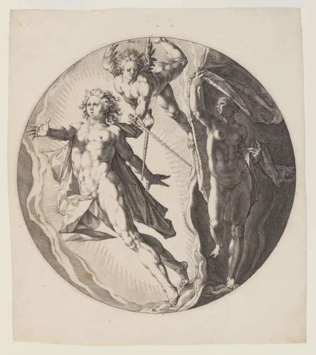 The First Day, plate 2, from Creation of the World by Jan Harmensz. Muller, print, 1590