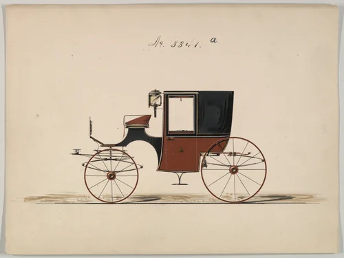 Brougham #3341a by Brewster & Co., drawing, 1877
