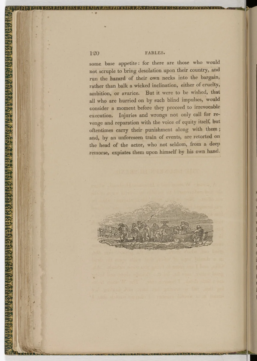 Tailpiece (page 120) from The Fables of Aesop by Thomas Bewick, illustrated book, 1818
