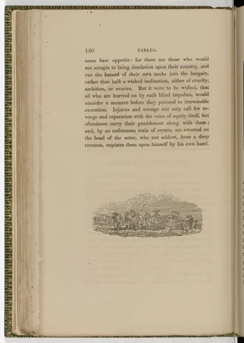 Tailpiece (page 120) from The Fables of Aesop by Thomas Bewick, illustrated book, 1818
