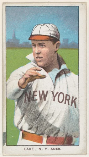 Lake, New York, American League, from the White Border series (T206) for the American Tobacco Company by American Tobacco Company, print, 1909-1911