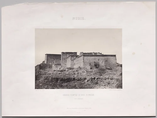 Grand Temple D’Isis, à Philoe (vue générale prise du nord), Nubie by Maxime Du Camp, photograph, 1850