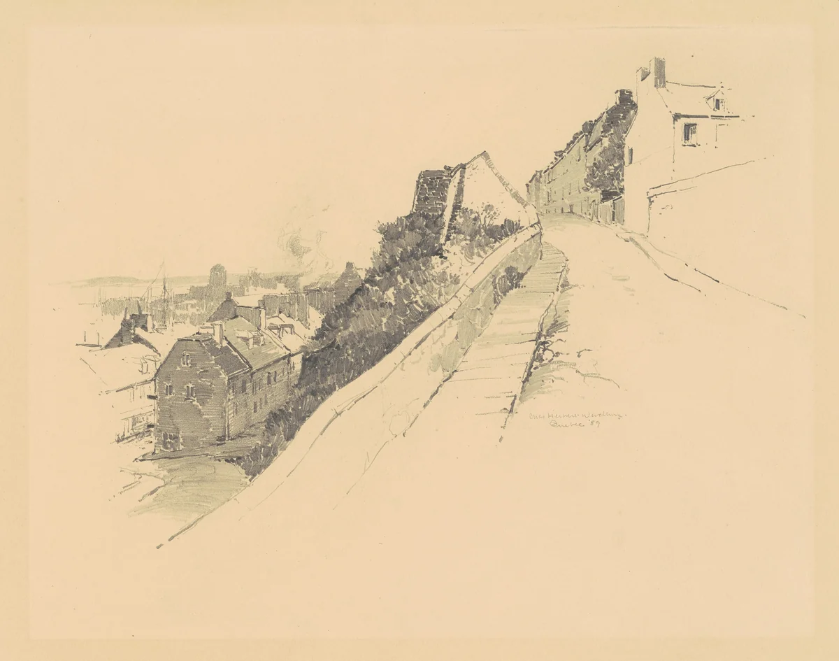 Near Hope Gate, Quebec by Charles H. Woodbury, drawing, 1889