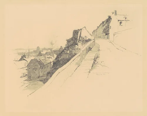 Near Hope Gate, Quebec by Charles H. Woodbury, drawing, 1889