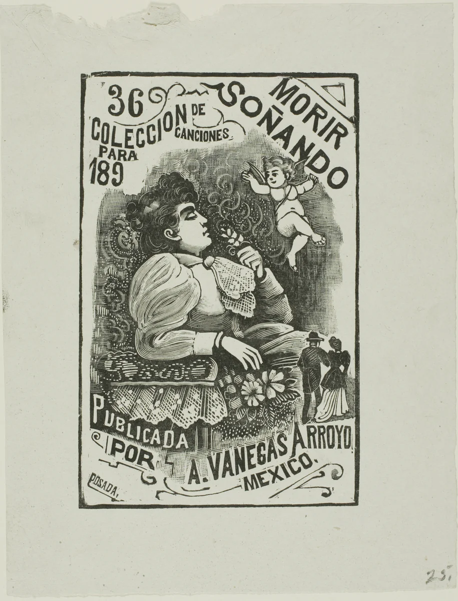 To Die Dreaming by José Guadalupe Posada, print, 1890-1899