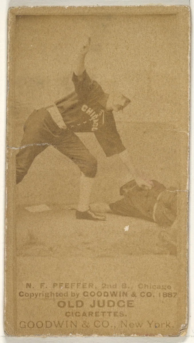 Fred "Dandelion" Pfeffer, 2nd Base, Chicago, from the Old Judge series (N172) for Old Judge Cigarettes by Goodwin & Company, photograph, 1887