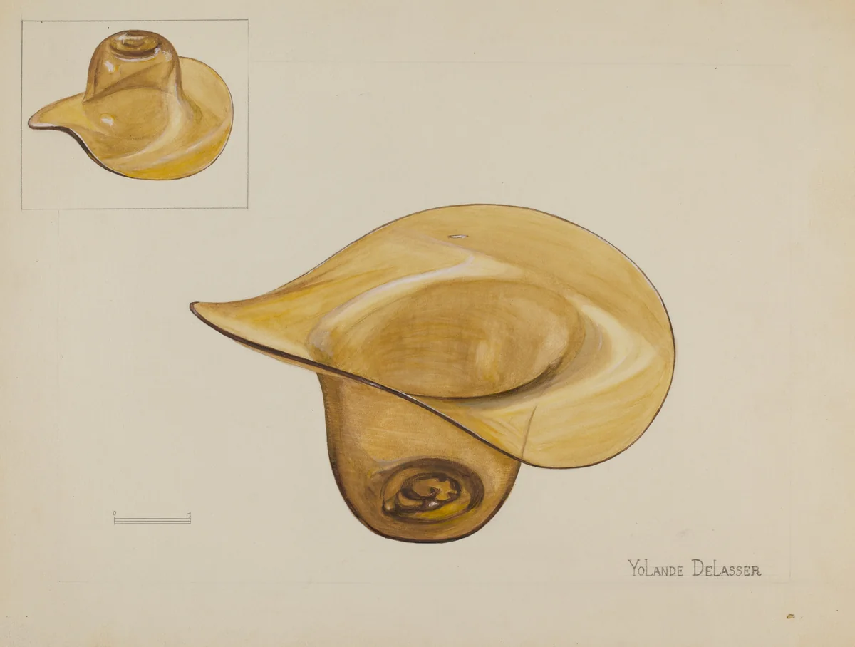 Glass Hat by Yolande Delasser, index of american design, 1936
