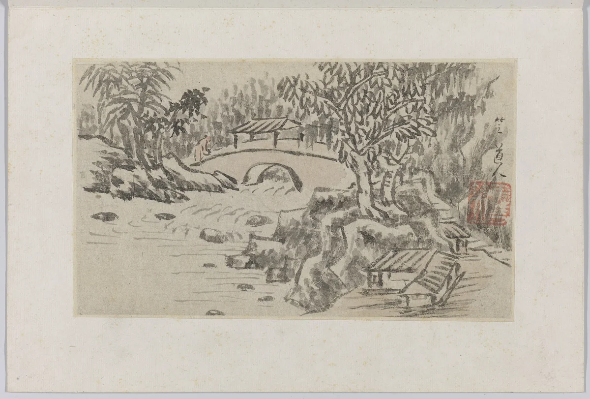 Landschap by Cheng Men, painting, 1850-1900