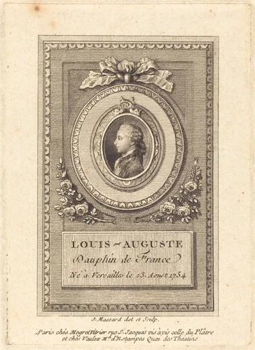 Louis-Auguste, Dauphin of France by Jean Massard, print, 1770