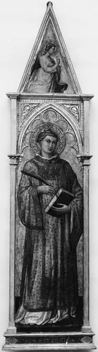 Saint Stephen (with the Angel of the Annunciation) by Martino di Bartolommeo, painting, 1389-1435