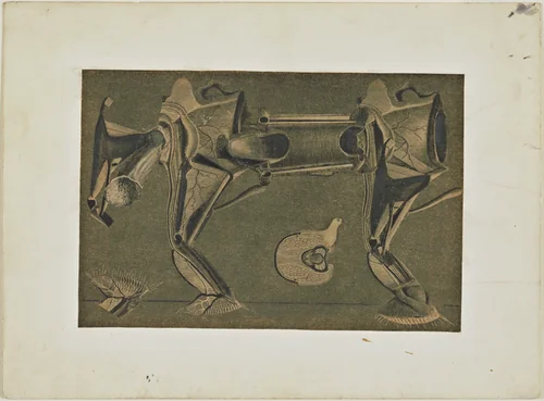 The Horse He's Sick (Un Peu malade le cheval) by Max Ernst, drawing, 1920