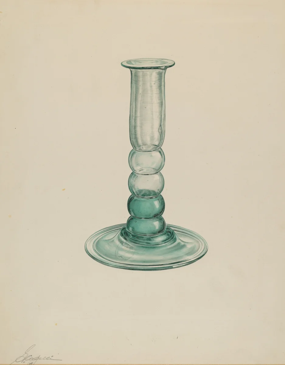 Candlestick by Giacinto Capelli, index of american design, 1935-1942