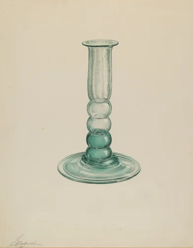 Candlestick by Giacinto Capelli, index of american design, 1935-1942