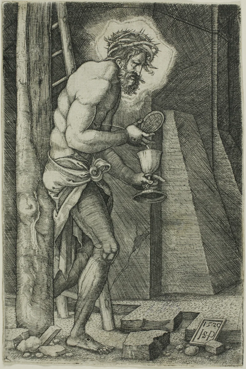 The Man of Sorrows by Sebald Beham, print, 1520