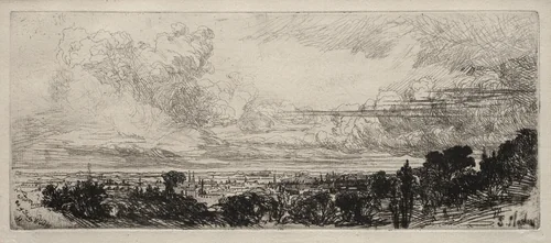 Out of Study Window by Francis Seymour-Haden, print