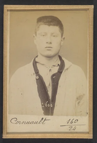 Cornuault. Joseph. 17 ans, né à Angers (Maine & Loire). Peintre eu bâtiment. Anarchiste. 7/1/94. by Alphonse Bertillon, photograph, 1894