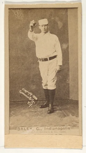 Daley, Catcher, Indianapolis, from the Old Judge series (N172) for Old Judge Cigarettes by Goodwin & Company, photograph, 1888