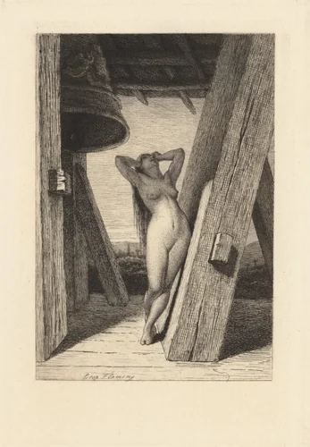 La Vengeance du Philosophe Amoureux, plate 8 from "The Decameron" by Léopold Flameng, print, 1868-1878