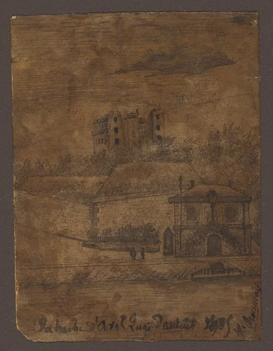 Mess Downstream, the Auteuil Quai by Henri Rousseau, print, 1885