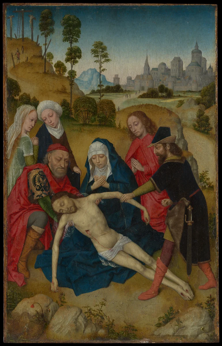 The Lamentation of Christ by Simon Marmion, painting, 1468-1478