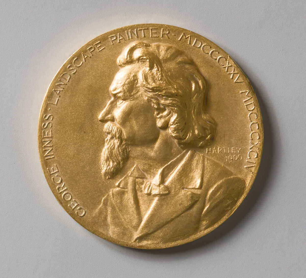 George Inness Gold Medal by Jonathan Scott Hartley, artwork, 1900