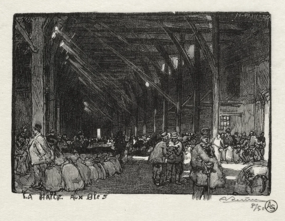Rouen Illustré: La Halle aux Blès by Auguste Louis Lepère, print, 1896