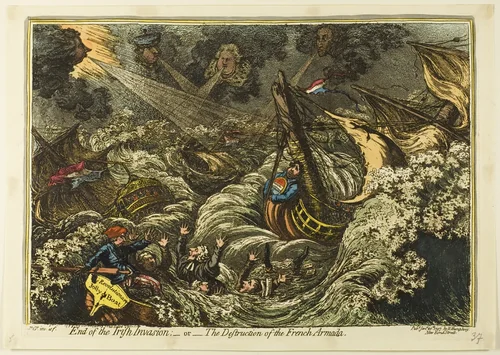 End of the Irish Invasion by James Gillray, print, 1797