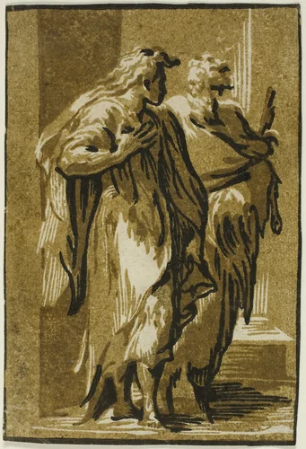 The Apostles Peter and John by Francesco Mazzola, print, 1525-1535