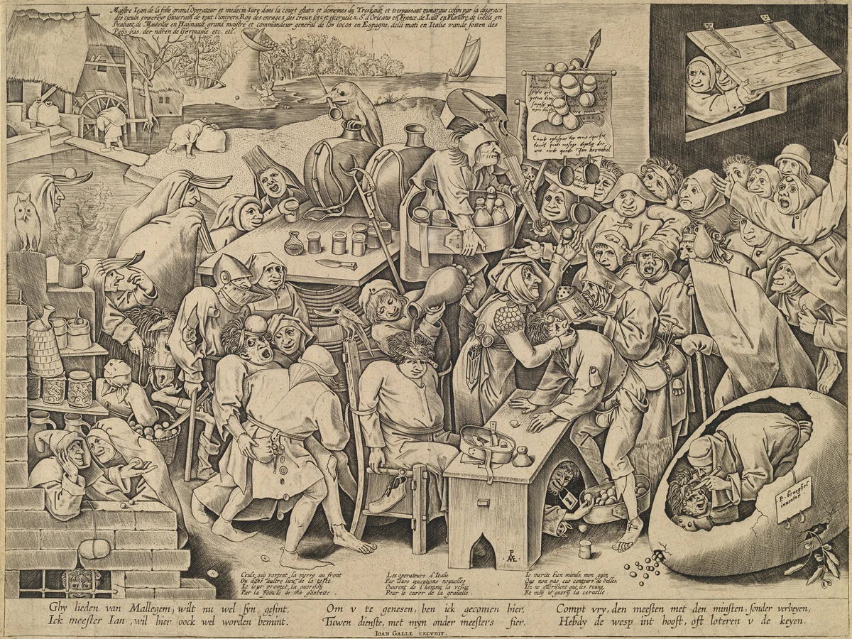 The Witch of Malleghem by Pieter van der Heyden
Pieter Bruegel the Elder
Joannes Galle, print, 1559