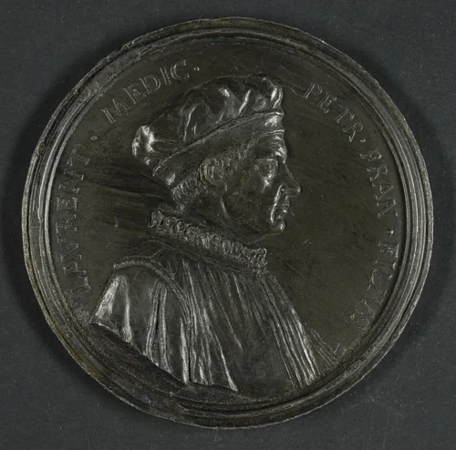 Medal Depicting Lorenzeo de' Medici (1463–1503) by Antonio Francesco Selvi, metalwork, 1739