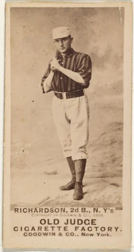 Danny Richardson, 2nd Base, New York, from the Old Judge series (N172) for Old Judge Cigarettes by Goodwin & Company, photograph, 1888