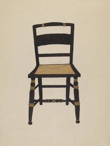 Hitchcock Chair by Genevieve Sherlock, index of american design, 1935-1942