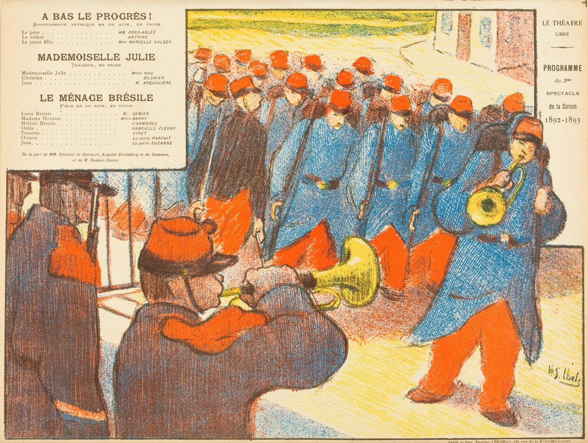 A Bas Le Progrès!; Mademoiselle Julie; Le Ménage Brésile by Henri Gabriel Ibels, print, 1893