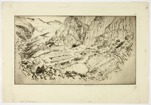 Delphi, from the Stadium by Joseph Pennell, print, 1913