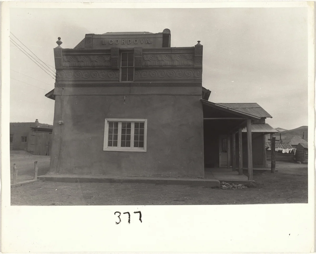 I. Cordova building--Santa Fe, New Mexico by Robert Frank, photograph, 1955
