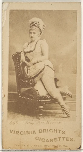 Card 443, from the Actors and Actresses series (N45, Type 1) for Virginia Brights Cigarettes by Allen & Ginter, photograph, 1885-1891