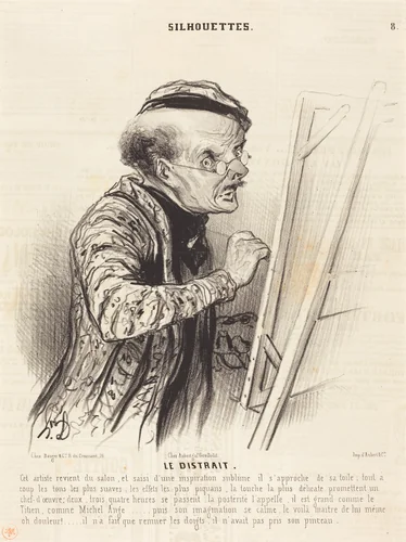 Le Distrait by Honoré Daumier, print, 1841