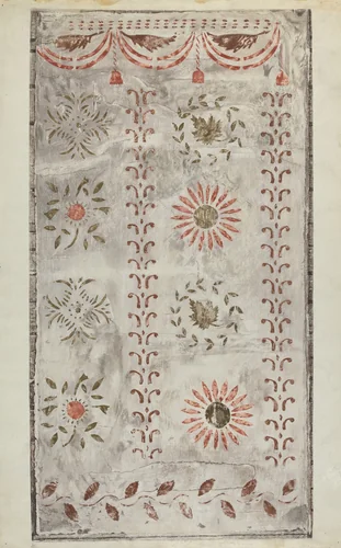 Stencilled Wall by Mildred E. Bent, index of american design, 1935-1942