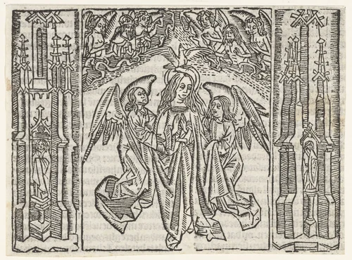 De hemelvaart van Maria by Unknown, print, 1480-1500